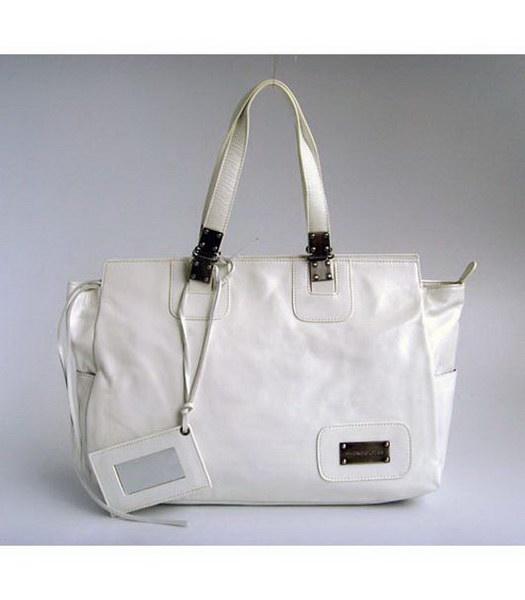 Balenciaga metallica Tote_White pelle